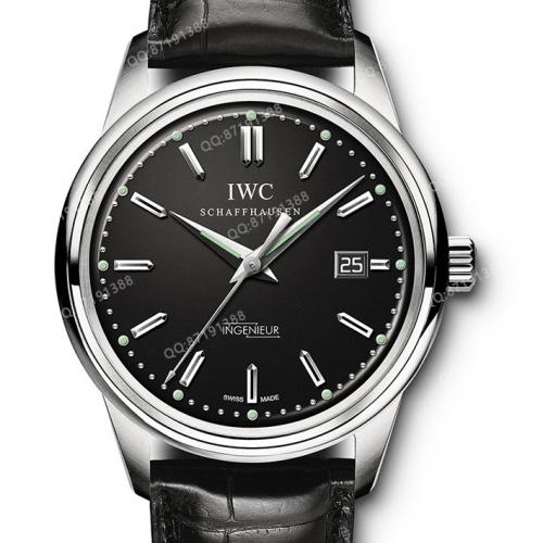 【高端】万国IWC 复刻系列（IW323301）黑面 复古工程师  男士自动机械腕表 42.5毫米中大表盘  Cal:80111机芯
