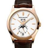 百达翡丽PATEK PHILIPPE 复杂功能时计系列5396R-011 玫瑰金白面年历自动上链机械男表