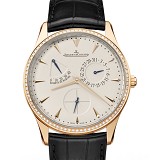 积家Jaeger-LeCoultre 超薄大师系列Q1372501 18K玫瑰金 镶钻 全自动机械男士手表