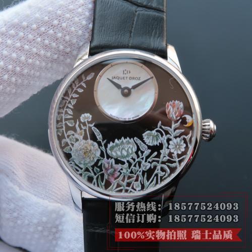 雅克德罗Jaquet Droz Les Ateliers D’art系列蛋壳镶嵌艺术花 女士自动机械表