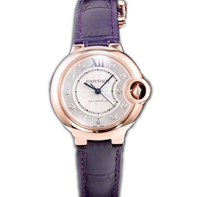 v6女表蓝气球33mm W6920097 镶钻刻度 玫瑰金女表