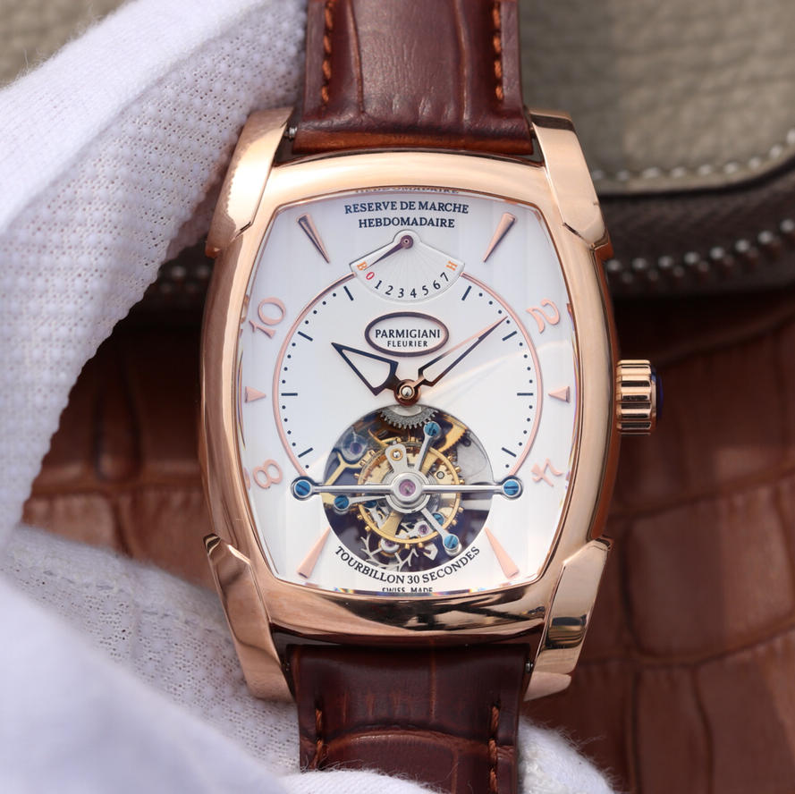 帕玛强尼精仿表 玫瑰金 真陀飞轮 BM厂帕玛强尼TOURBILLON系列PF011254.01